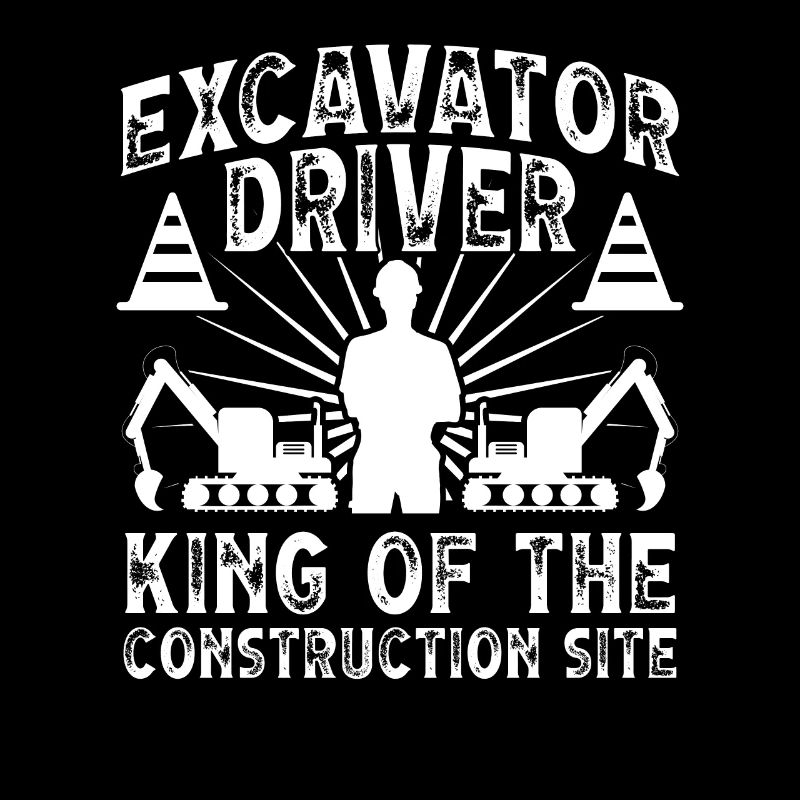 Bagger Excavator Driver King Construction Site
