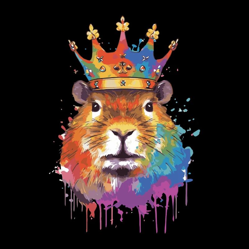 Capybara with crown capybara