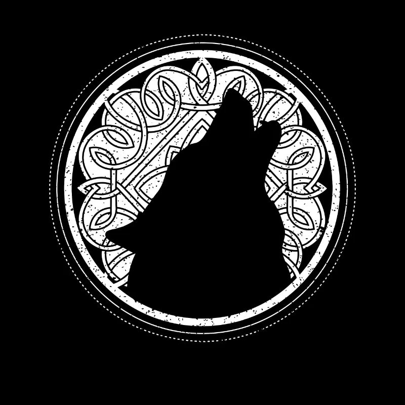 Loup d’Odin loups clin d’œil noeud celtique