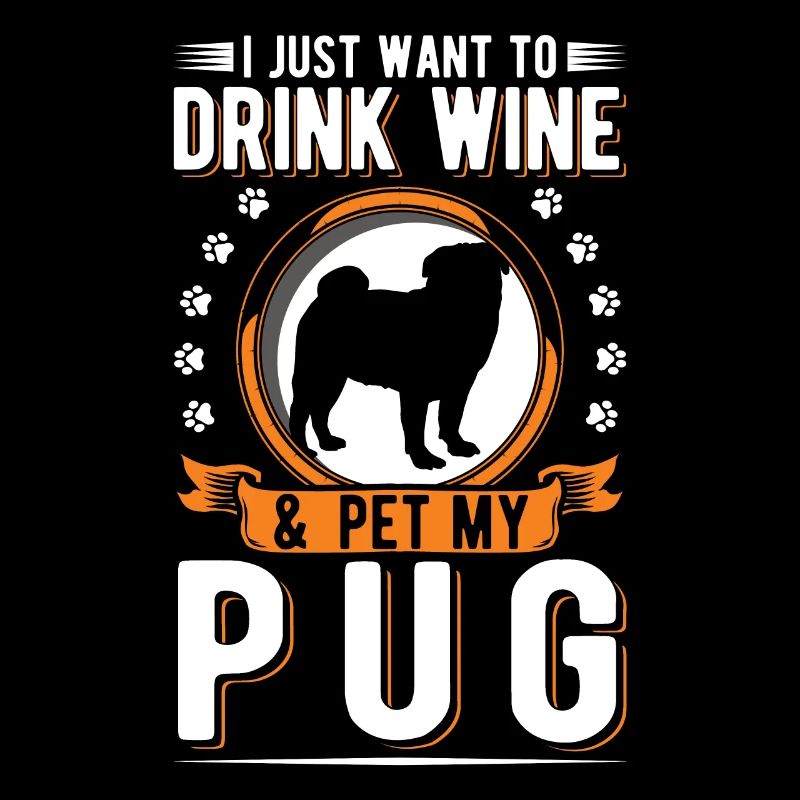 Pug and wine