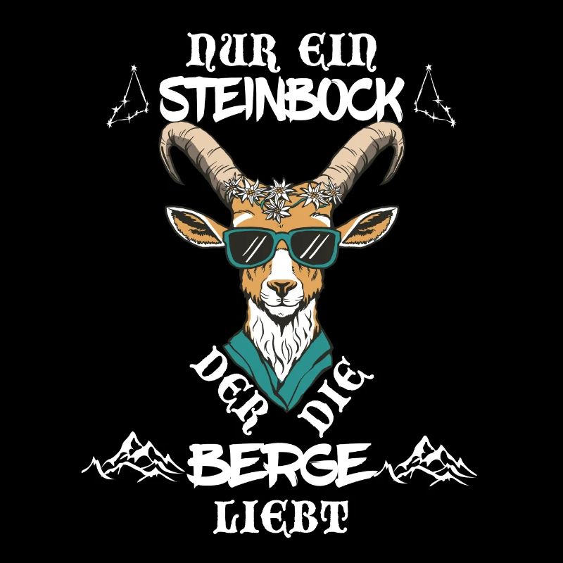 Nur ein Steinbock der die Berge liebt Sternzeichen