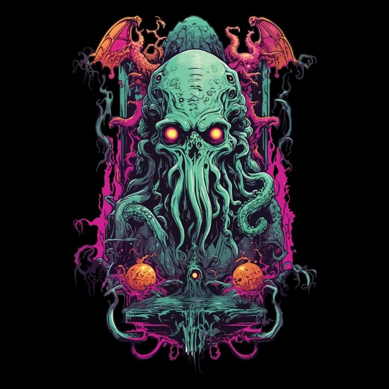 Gothic Cthulhu Demon Halloween Monster Design
