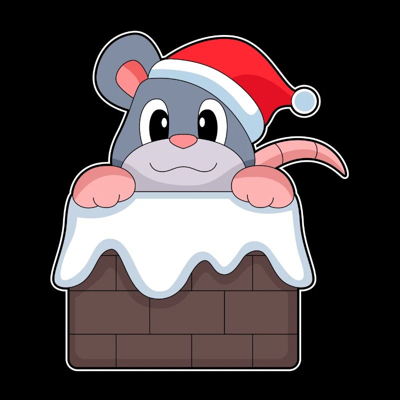 Mur de pierre de Noël de souris