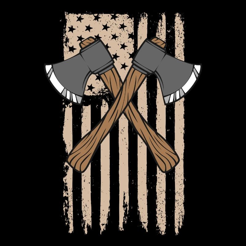 Axe Throws Le drapeau américain Lanceur de hache pour hommes
