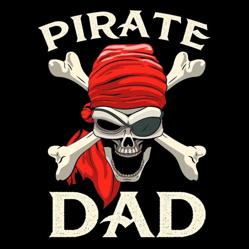pirate dad skull crossbones