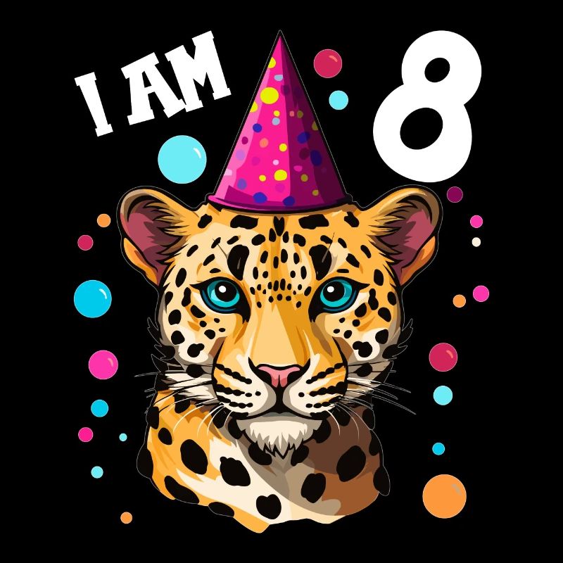 Ich bin 8 Jahre alt Leoparde Leopard 8. Geburtstag