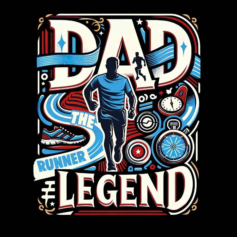 Father's Day DAD the Runner Legend Dad