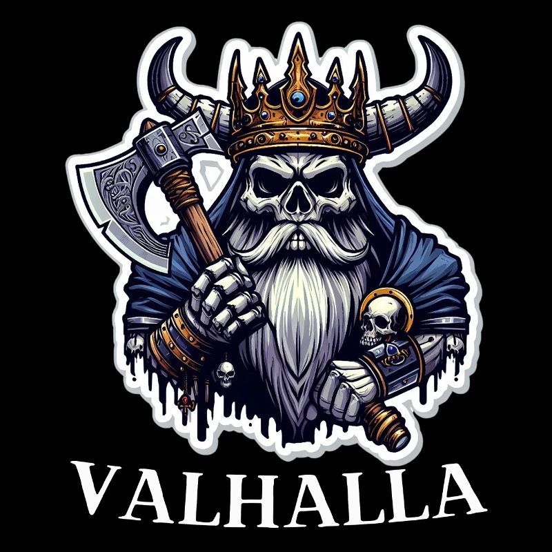 Viking Norse Warrior King Axe Valhalla