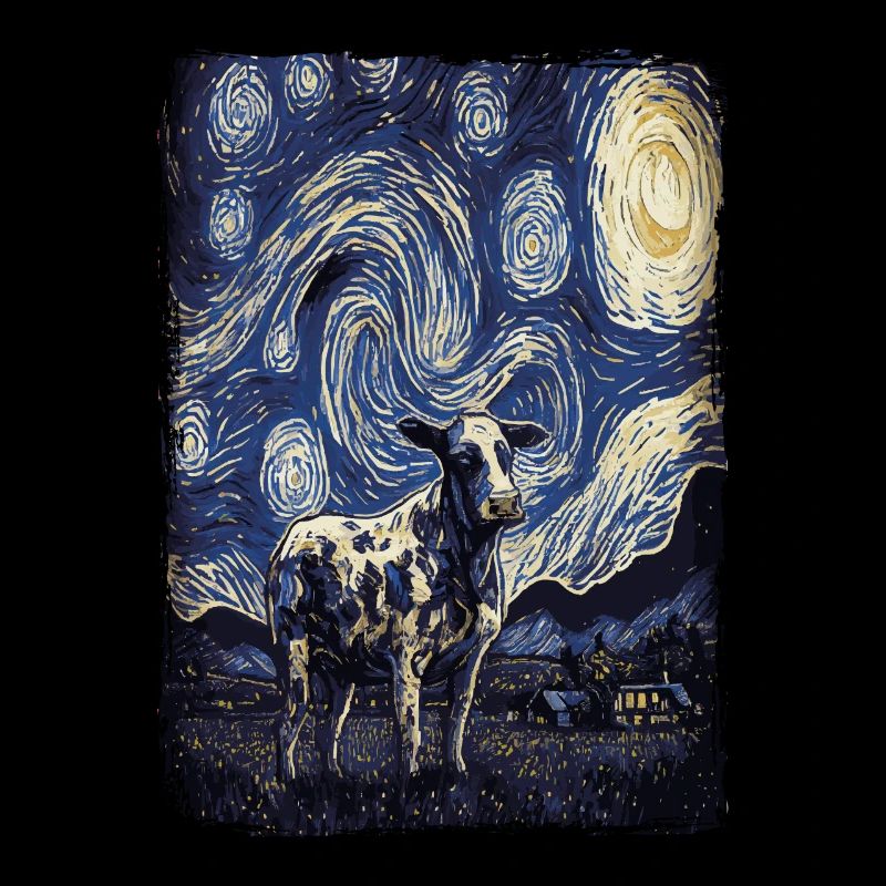 Vache Nuit étoilée