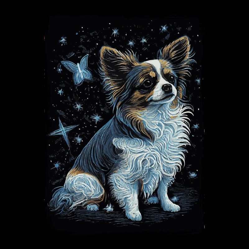 Papillon Chien Nuit Étoilée