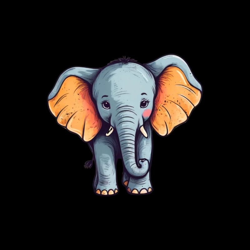 Éléphant Coloré Mignon Éléphant Bébé