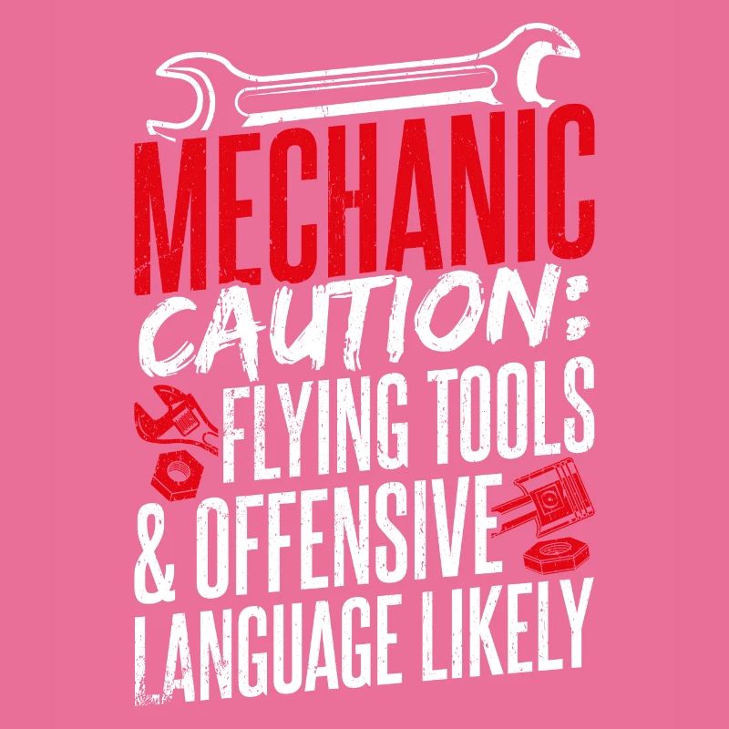 Mechanic Caution Flying Tools Design Aut