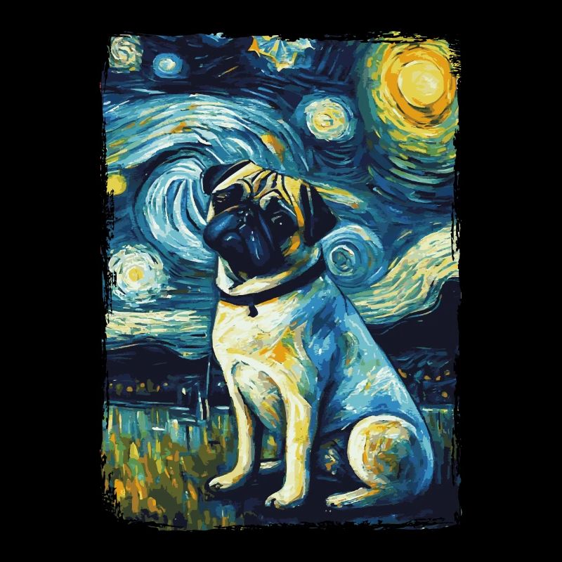 Mops Starry Night