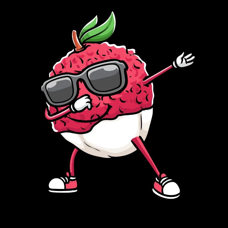 Dancing lychee with sunglasses lychees