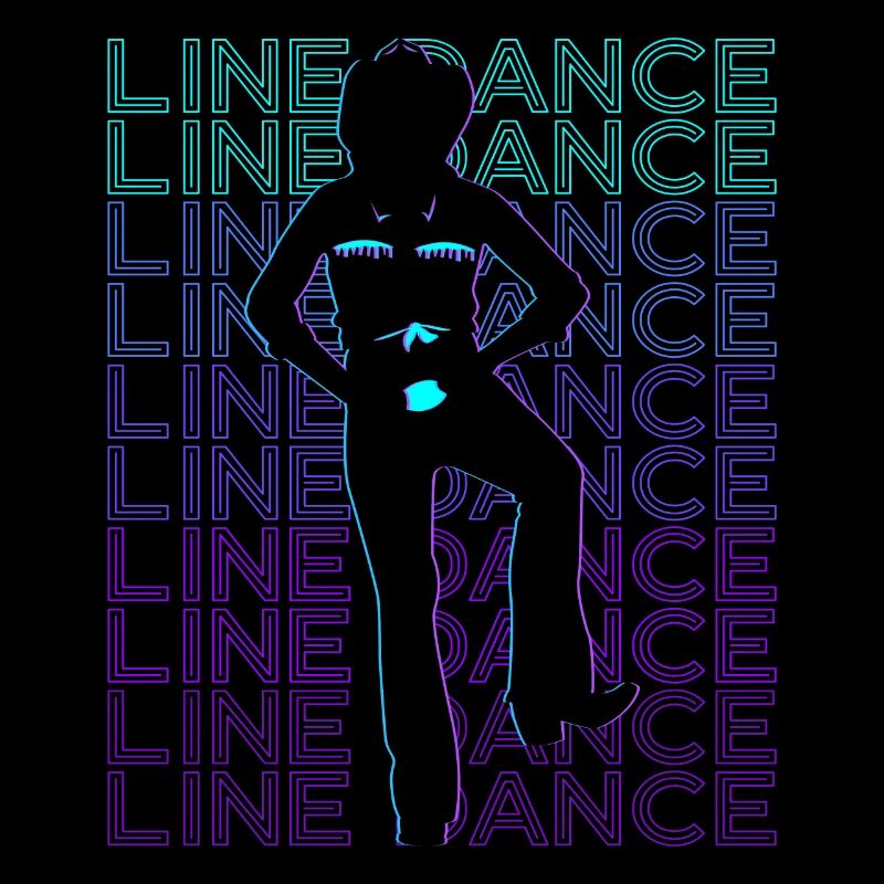 Line Dance Line Dancing Line Dancer Retro