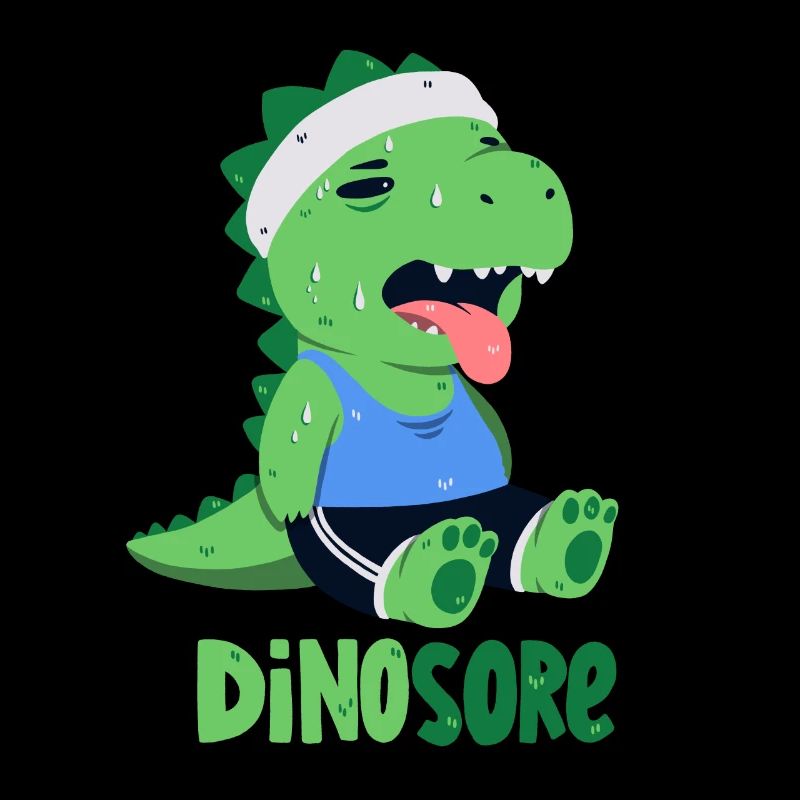 Dino avec des muscles endoloris