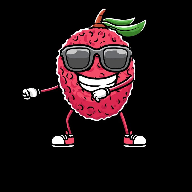 Dancing lychee with sunglasses lychees
