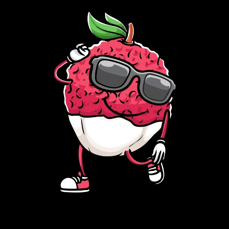 Dancing lychee with sunglasses lychees