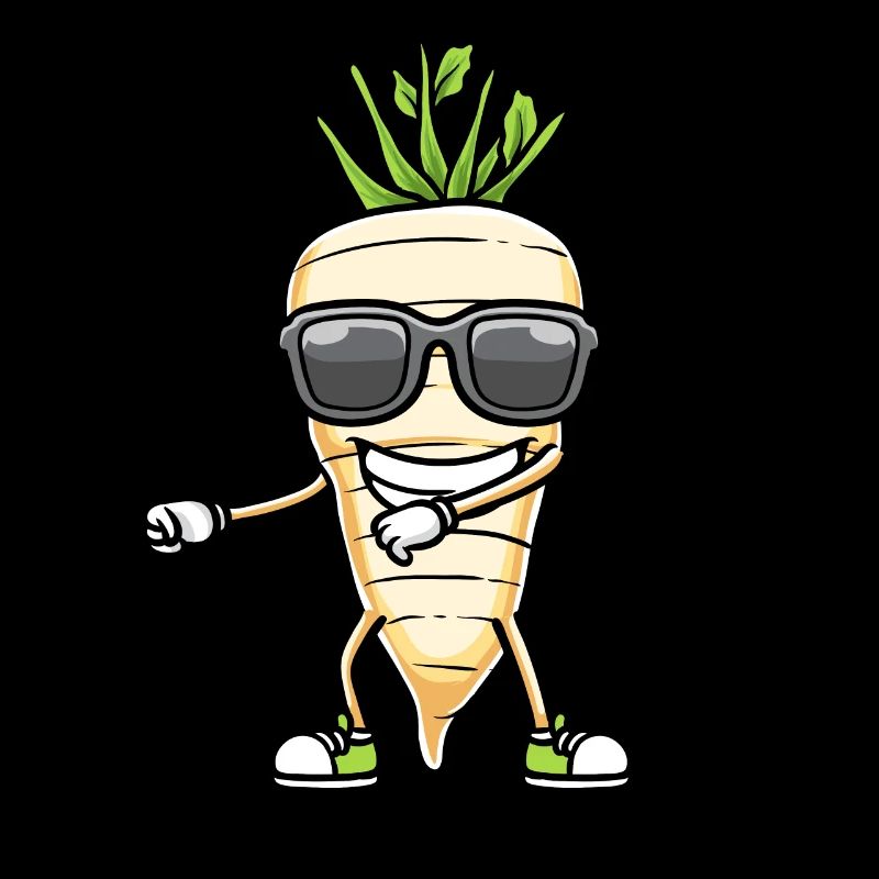 Dancing parsnips with sunglasses Parsnips