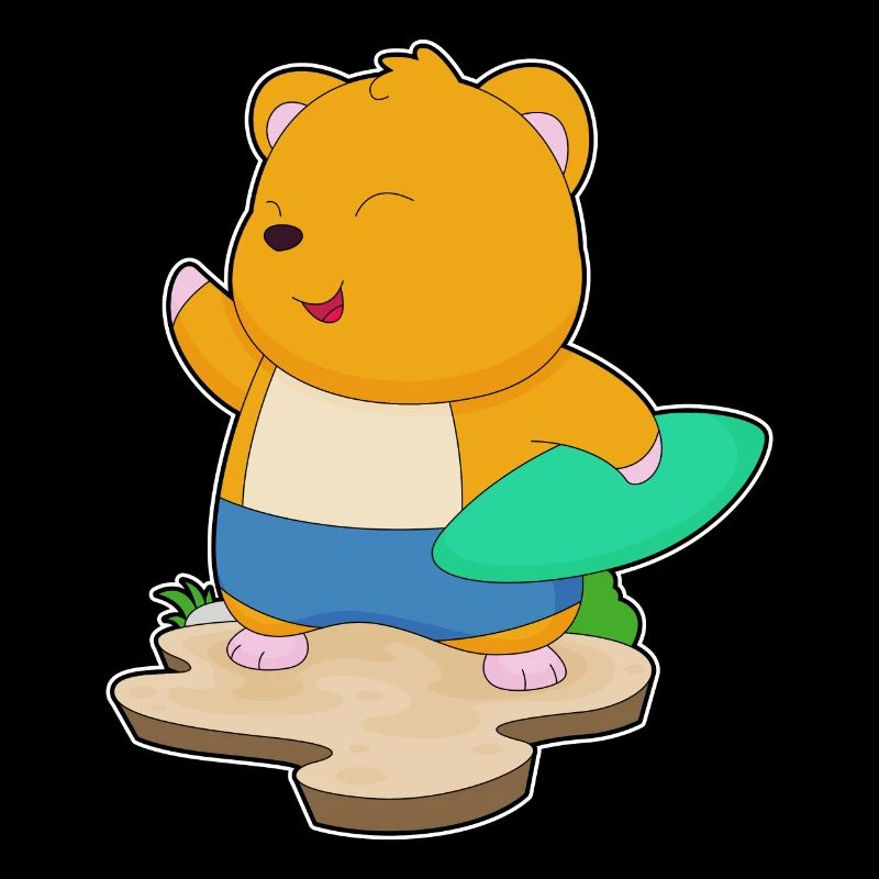 Hamster Surfer Surfboard