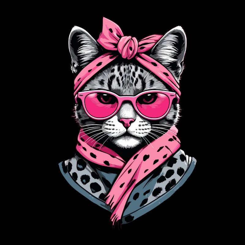 Mignon Chat Maman Cat Amant Maman Style