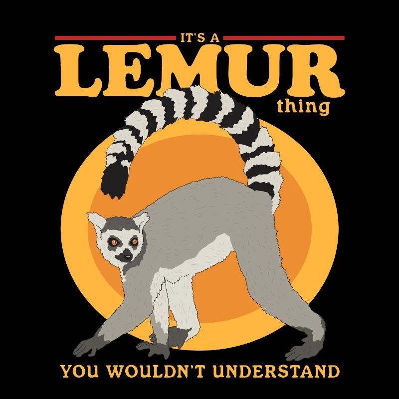 Lemur Katta Lemuren Ringelschwanz Lemure Geschenk