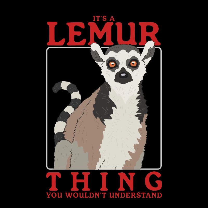 Lemur Ringelschwanz Lemuren Katta Lemure Geschenk