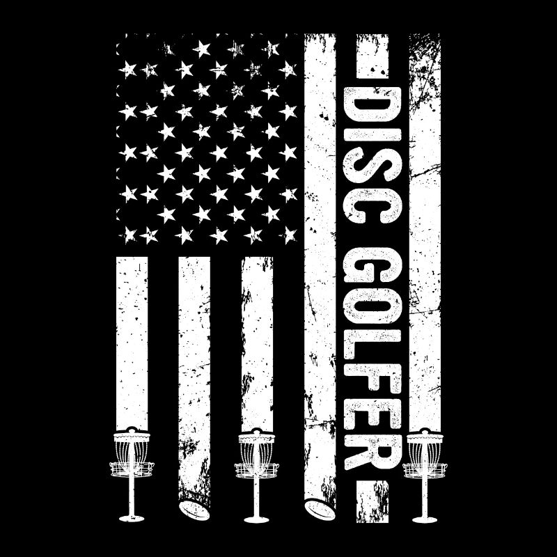 Disc Golfing Disc Golf Us Flag Disc Golfer