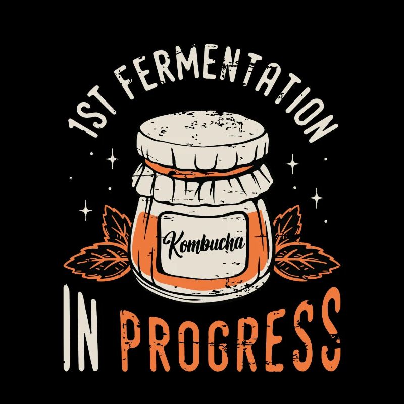 Kombucha 1ère fermentation en cours Brassage maison