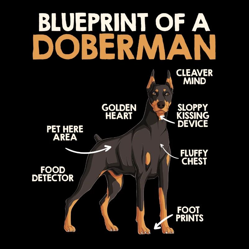 Doberman Propriétaire PLAN D’UN DOBERMAN Drôle