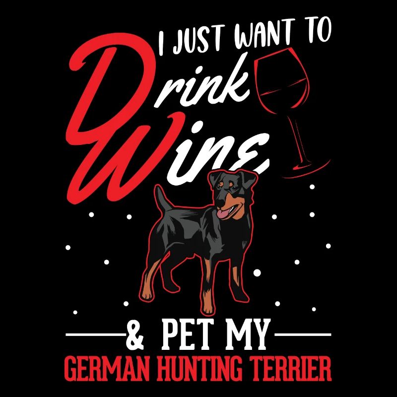 German Hunting Terrier and Wine