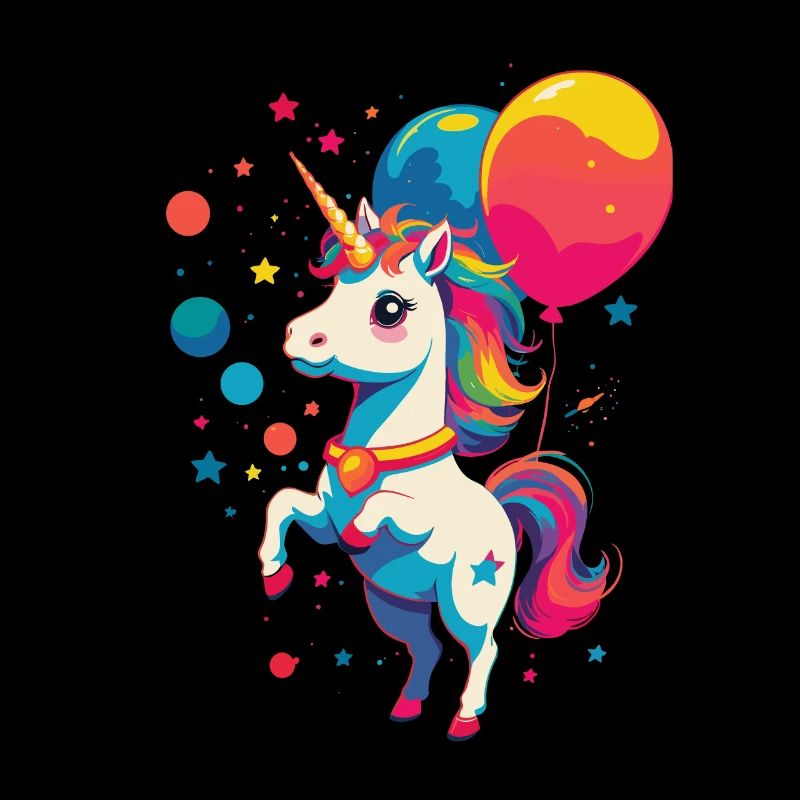 Conception de couleurs vives d’amant de licorne