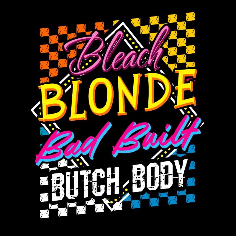 Design rétro : blond de plage, mal construit –