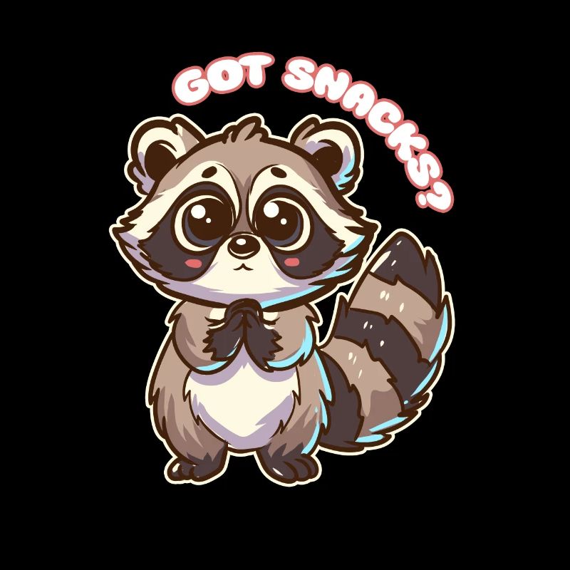 Got Snacks? - Cute Raccoon