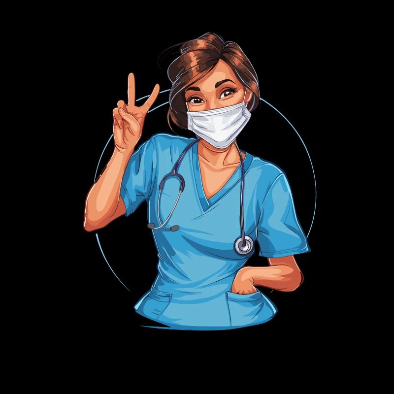 Lustige Krankenschwester mit Humor