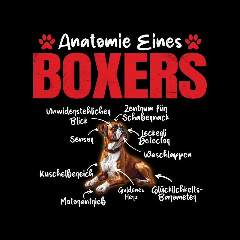 Deutscher Boxer ANATOMIE EINES BOXERS Lustiges