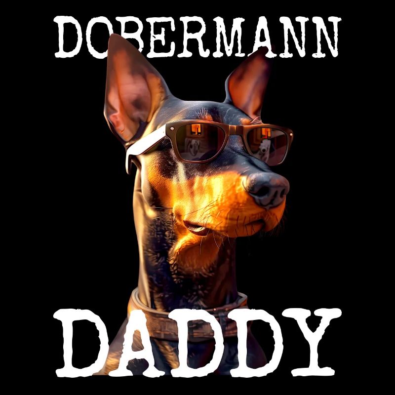 Dobermann Daddy Papa Vater Vatertag Dad Doberman