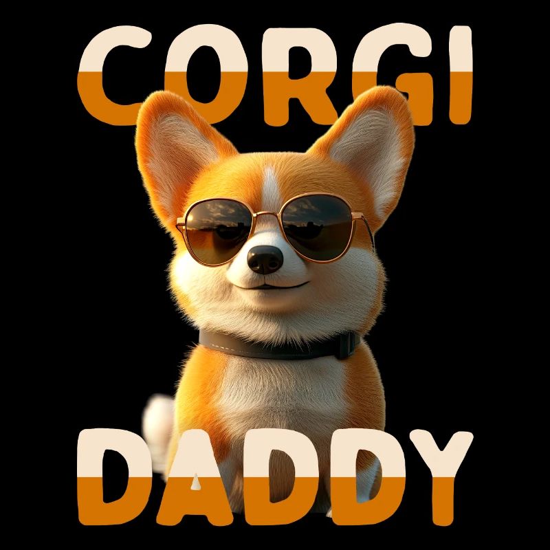 Corgi Daddy Hunde Papa Corgis Vatertag Welsh Corgi