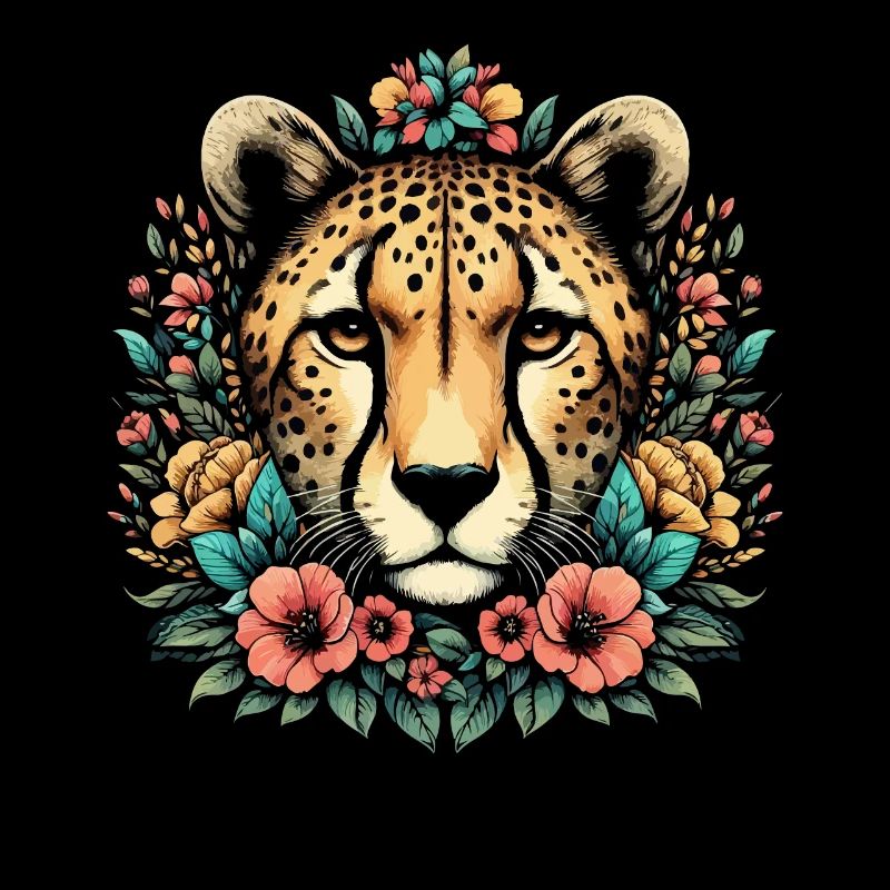 Cheetah Gepard Blumen