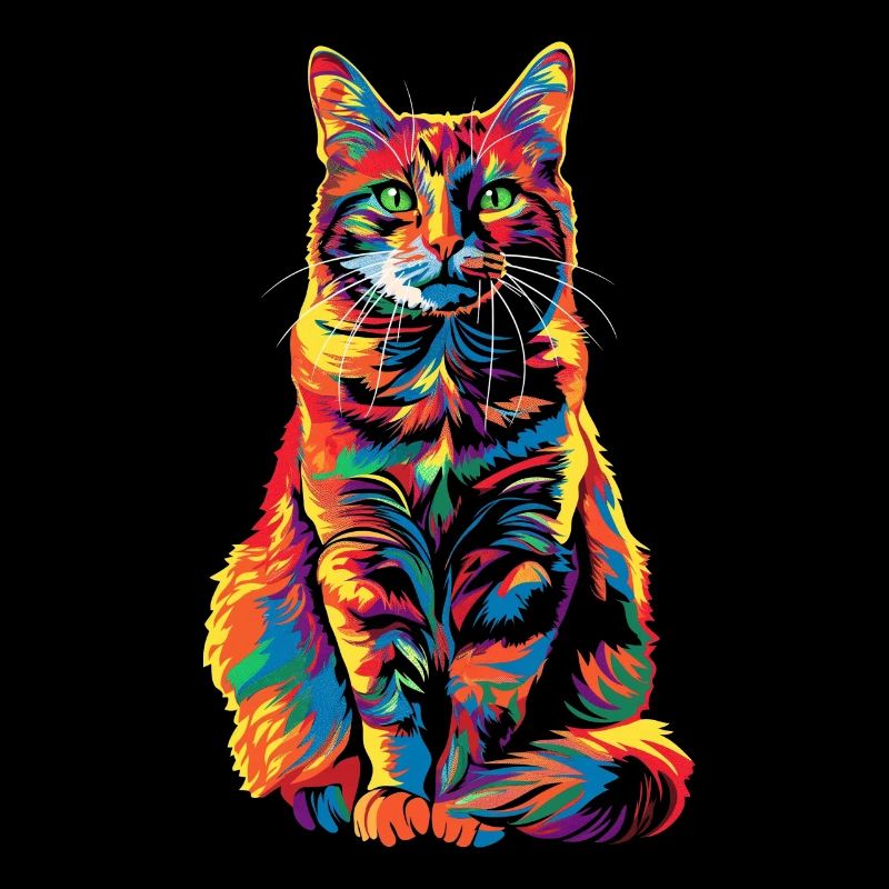 Orange Katze Tabby Katze Popart