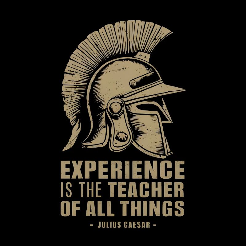 Citation de Jules César avec casque de légionnaire