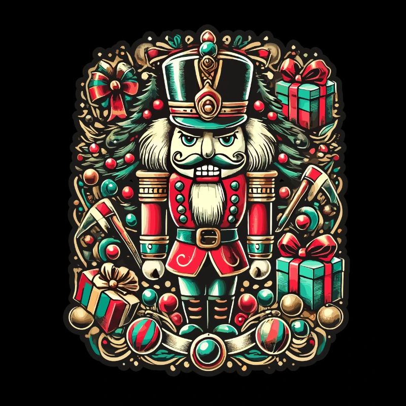 Nussknacker Weihnachten Festlich Bunt