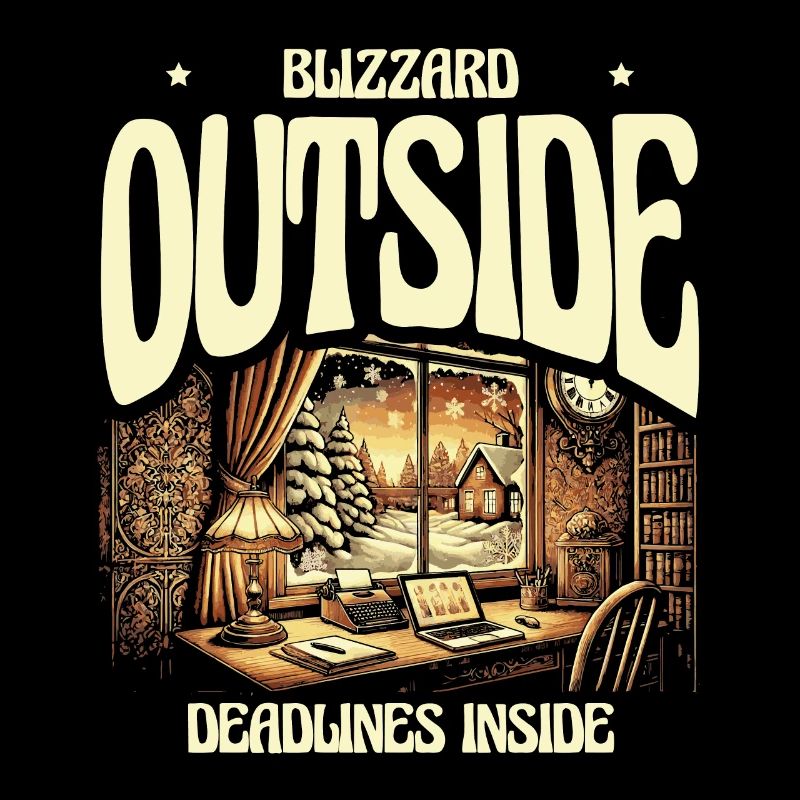 Blizzard Outside Deadlines Inside Winter Work Life