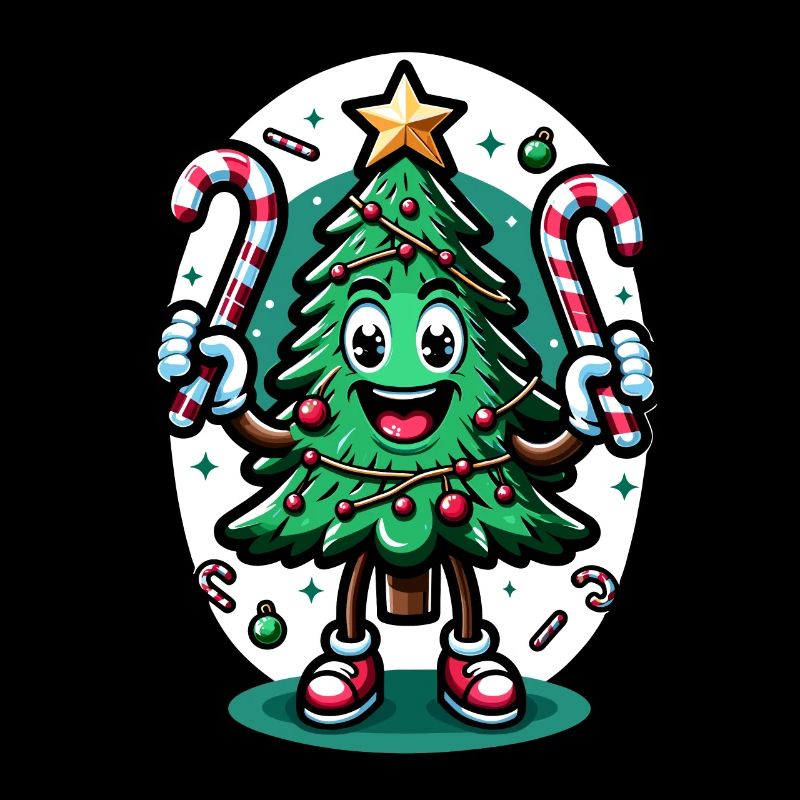 Merry Christmas Retro Tree