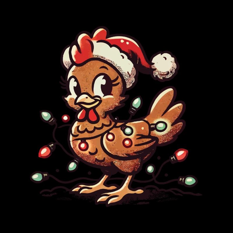 Weihnachtshuhn Mit Lichterkette