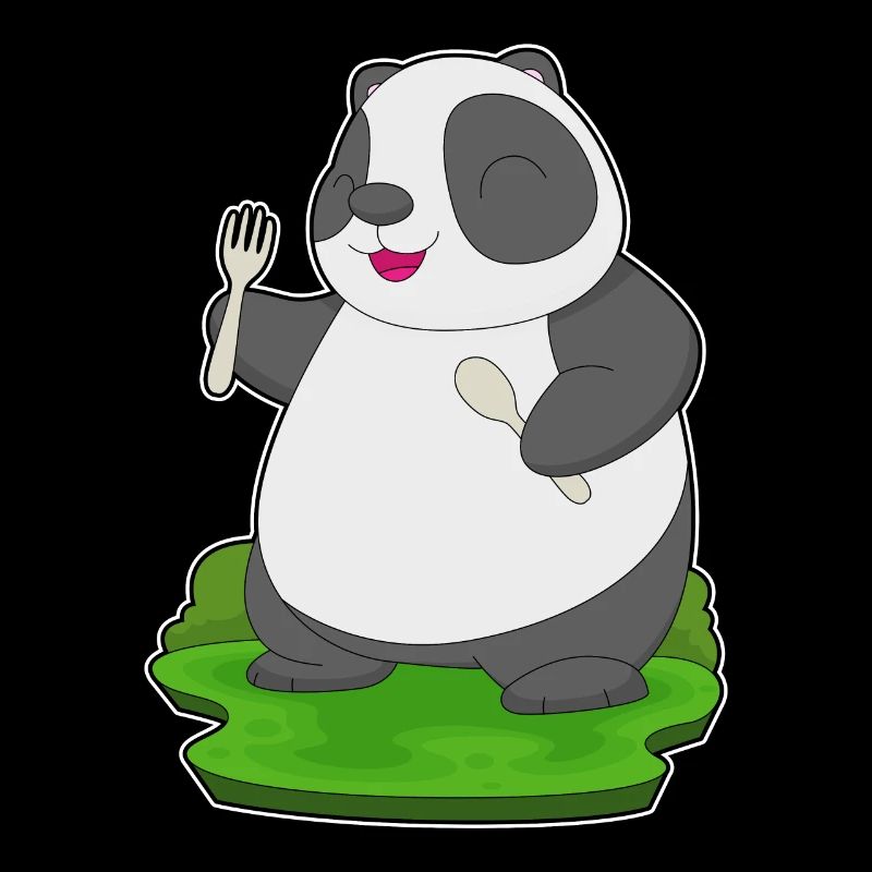 Fourchette cuillère panda