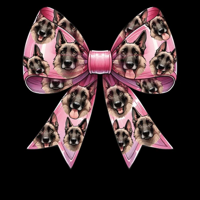 Coquette Bow Belgian Malinois Dog Mom Pattern