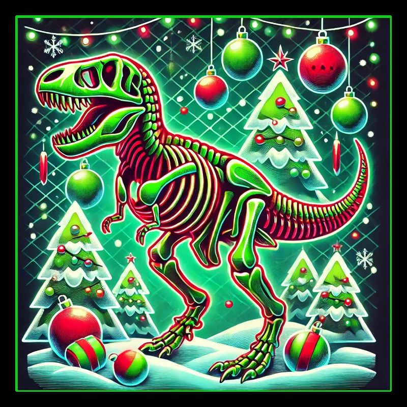 Dino Weihnachten T-Rex Weihnachtsbaum