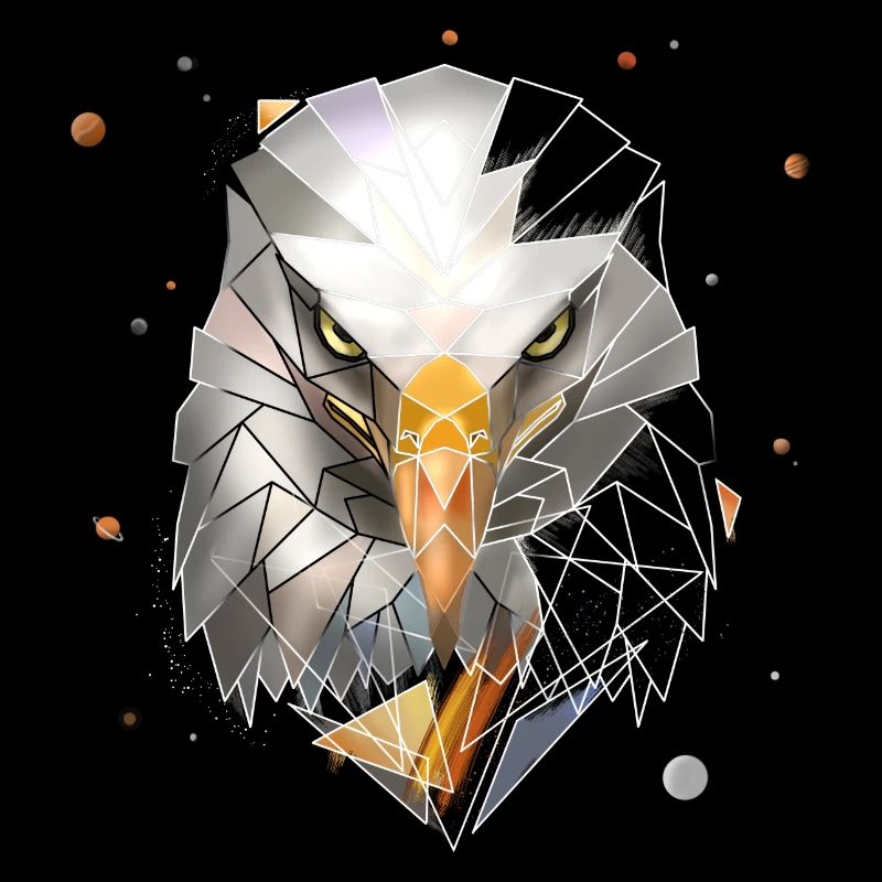 | du pygargue à tête blanche | d’art Low Poly Polygone cool