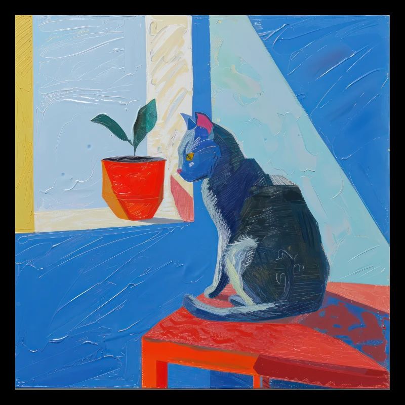 Chat, motif chat, pop art, cadeau, idée cadeau
